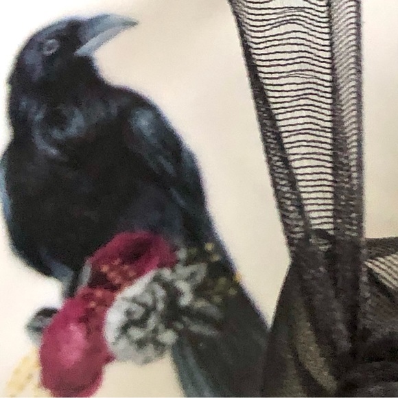 NIP! Set 2 Raven Halloween Gothic TeaCups - Picture 3 of 9